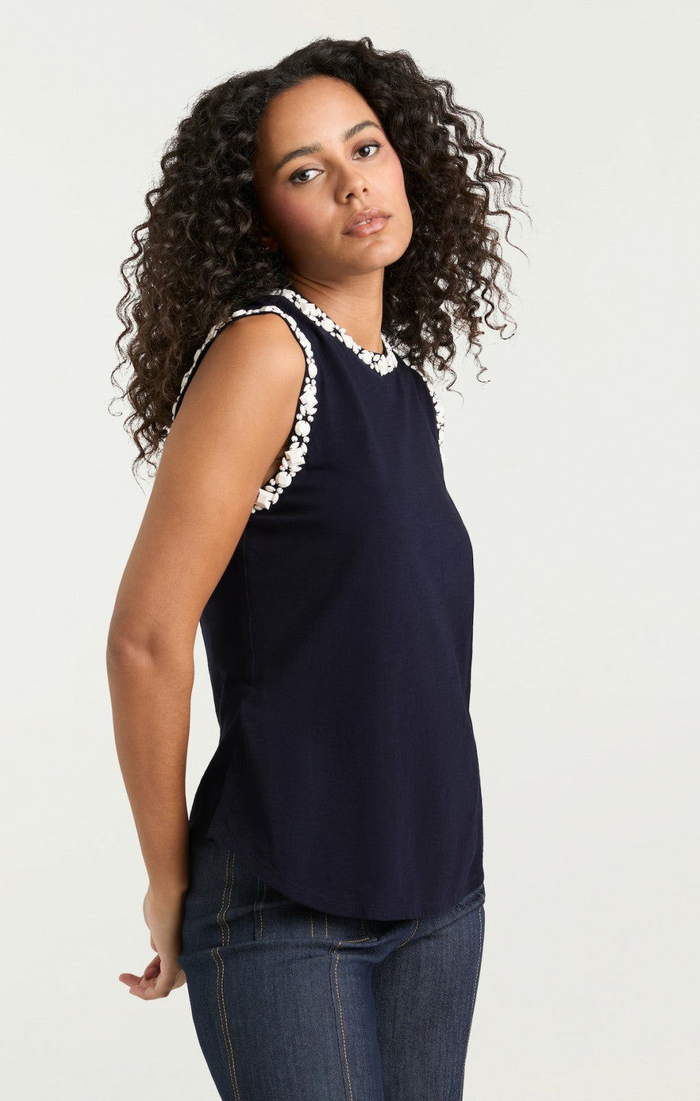 Opaque Stone Blaine Tee Navy/White