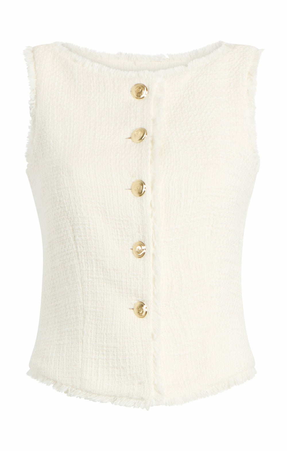 Boucle Camen Vest Gardenia