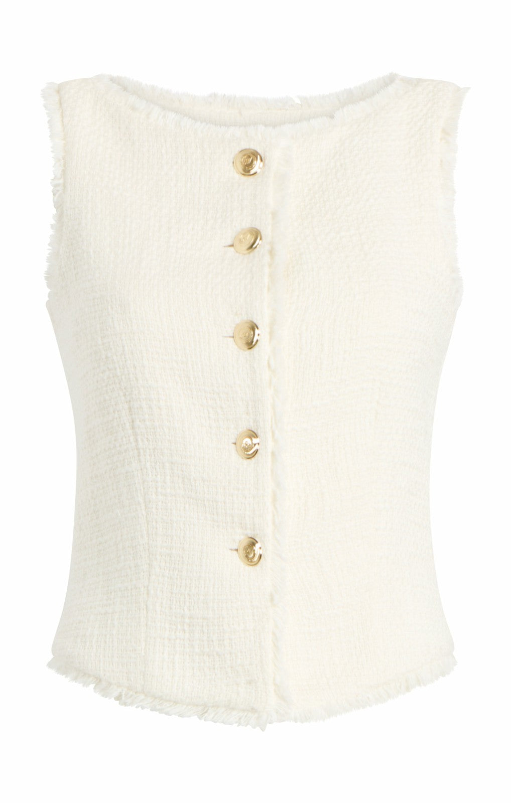 Boucle Camen Vest Gardenia
