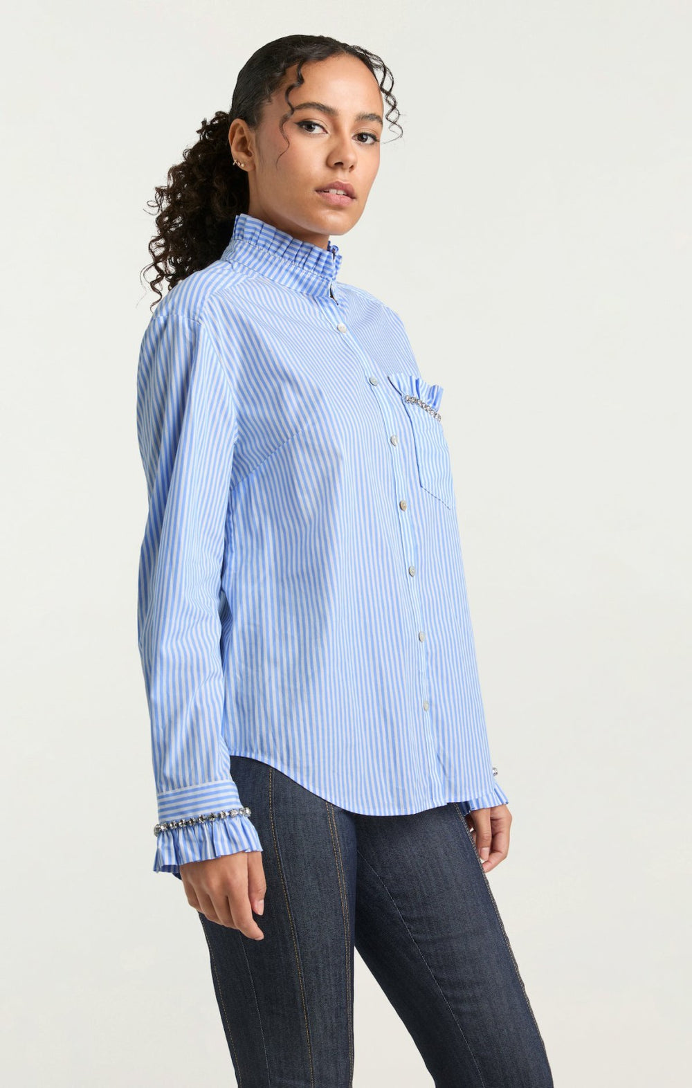 Gerda Top Blue Hydrangea/Ivory