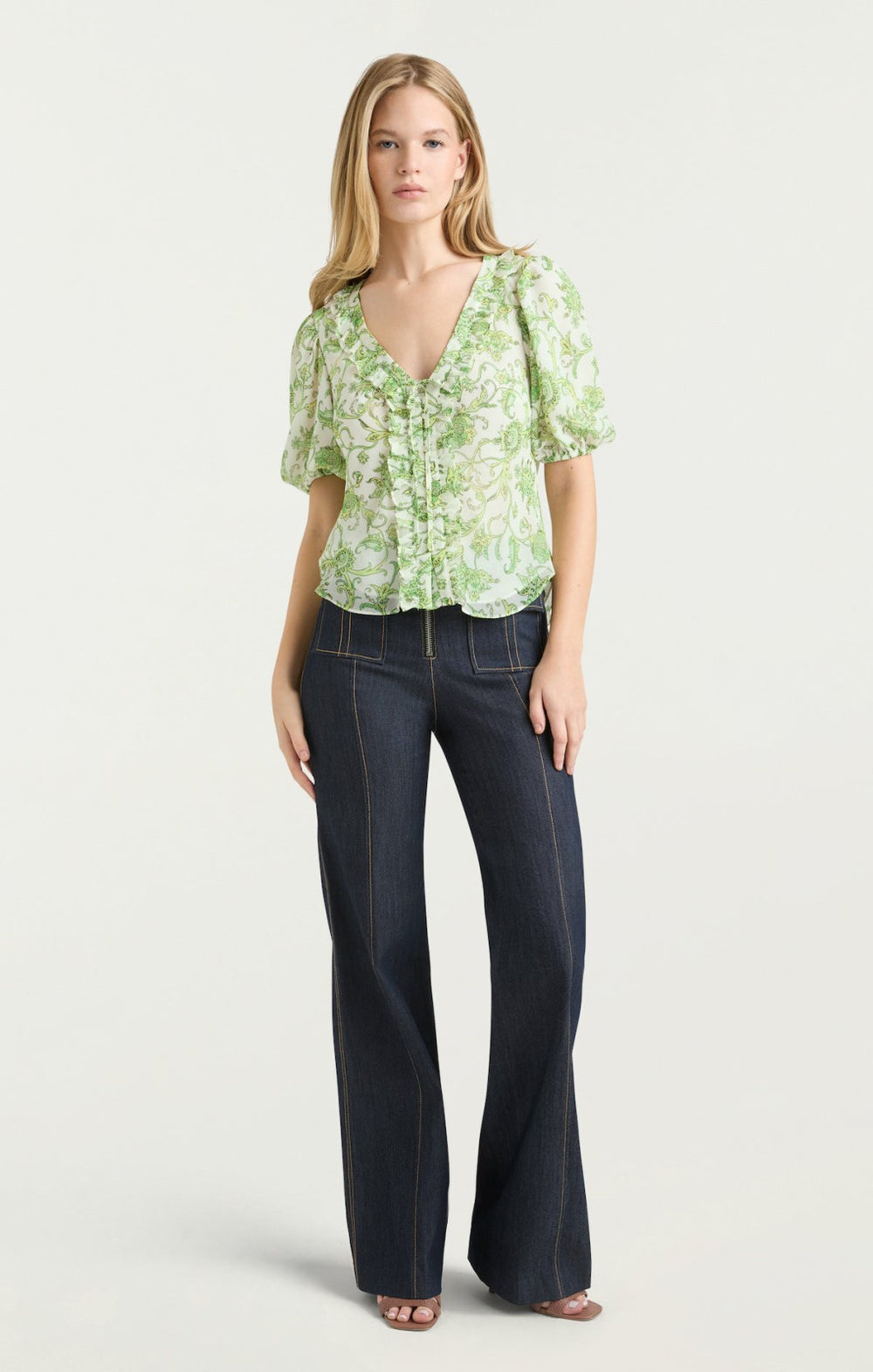 Ivy Paisley Seraphina Top Ivory Multi