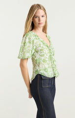 Ivy Paisley Seraphina Top Ivory Multi
