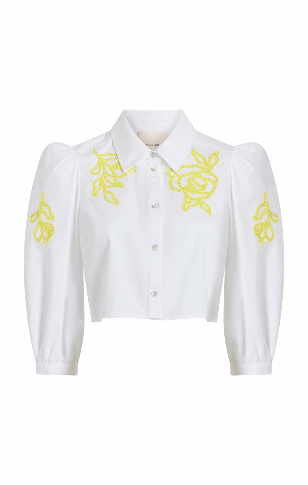 Trailing Peonies Tilda Top White/Golden Glow