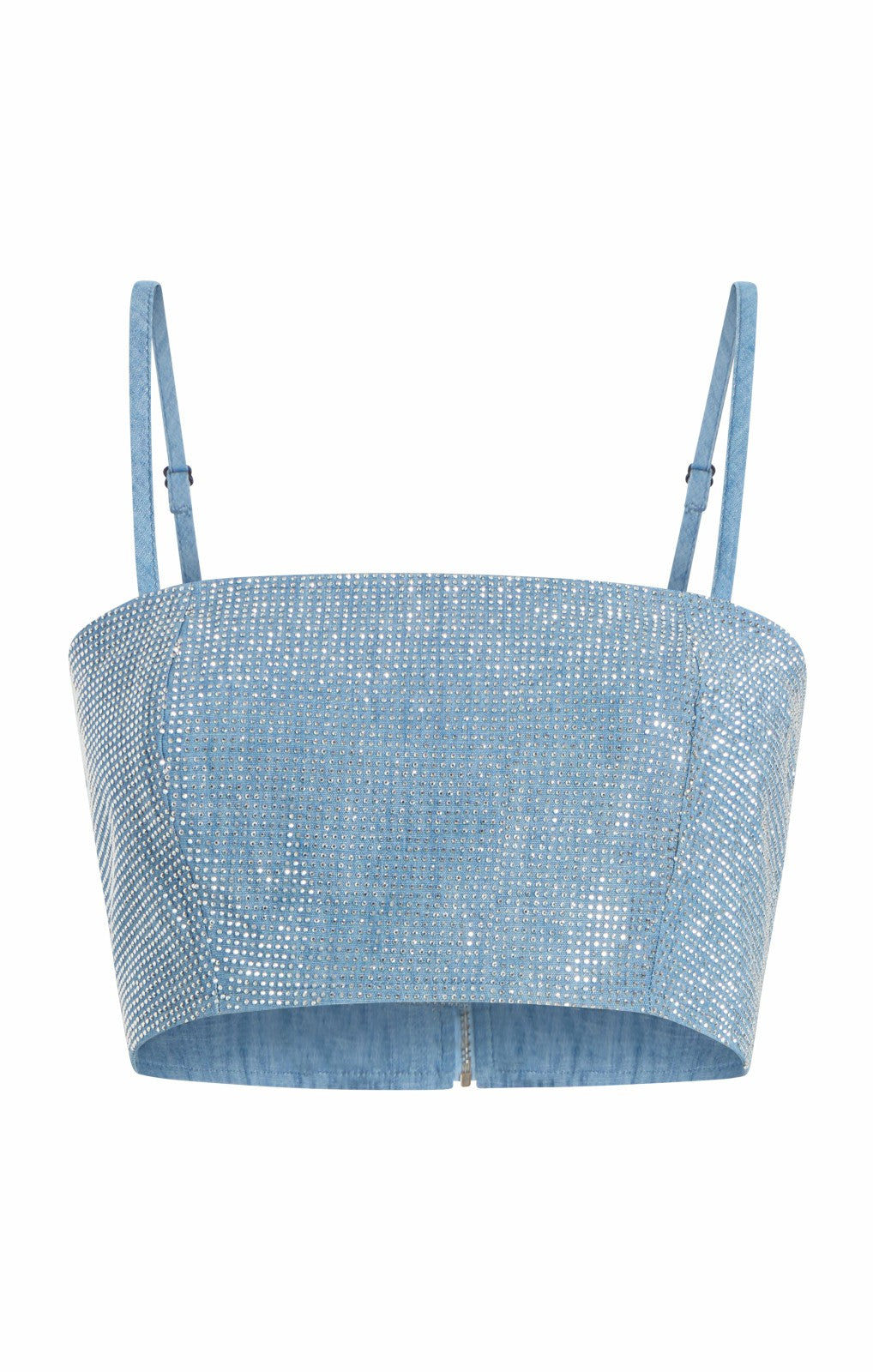Chambray Heatset Nikki Top Medium Blue