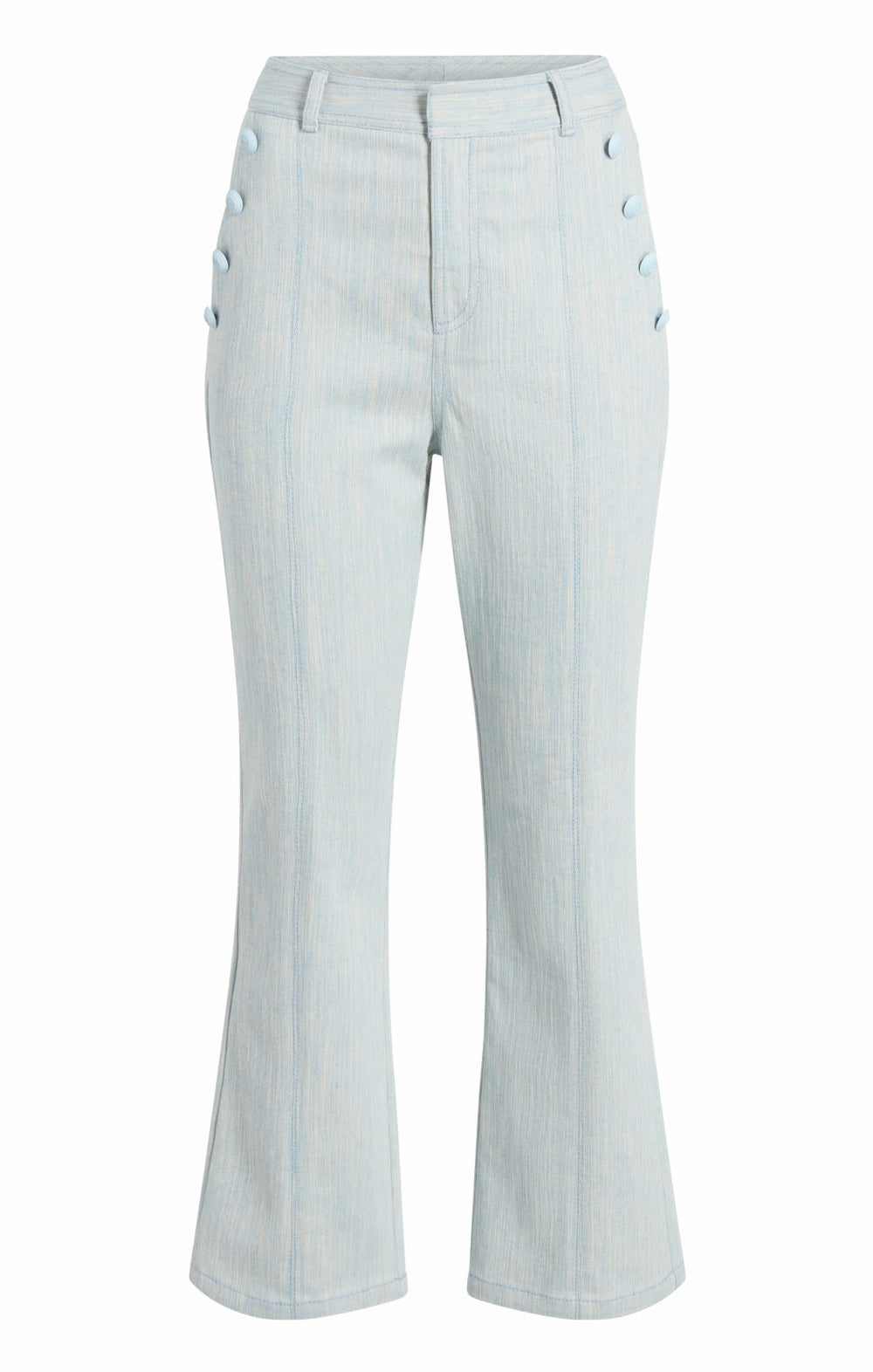 Two Tone Melange Linda Pant Kettle Pond/White