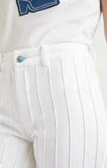 Turquoise Embellished Alina Pant White