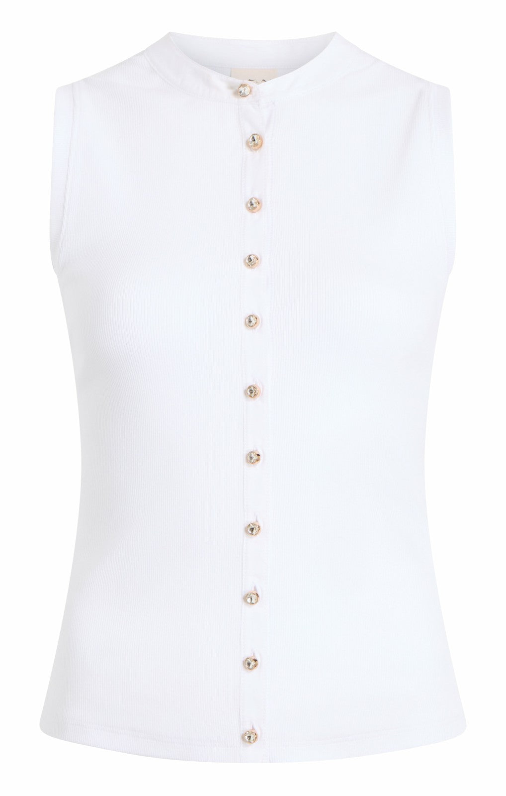 Sleeveless Beverly Top White