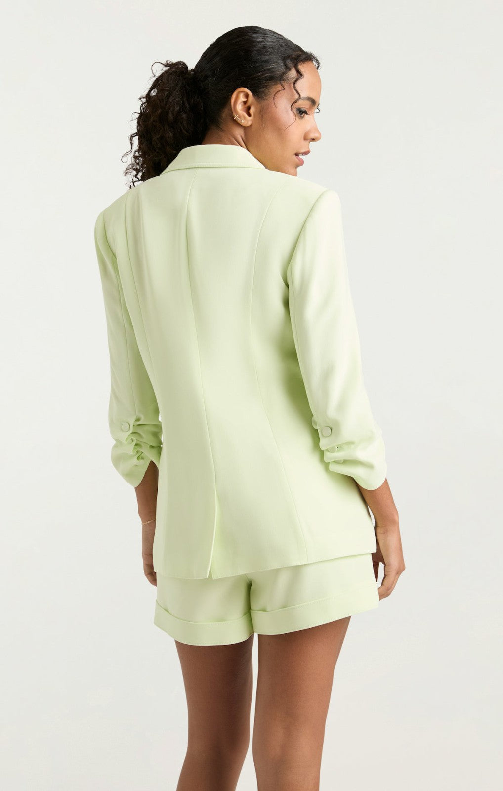 Crepe Khloe Blazer Lime Cream