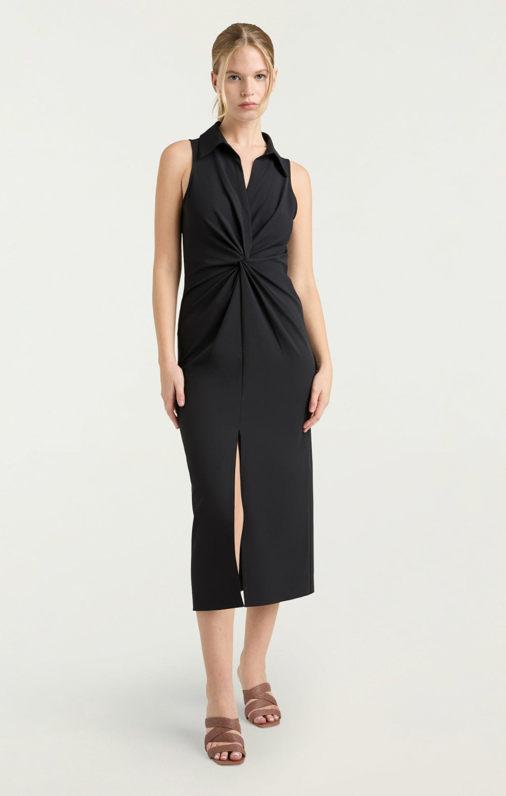 Sleeveless Midi Mckenna Dress Black