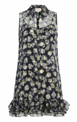 Mini Tossed Poppies Brisbane Dress Navy Multi