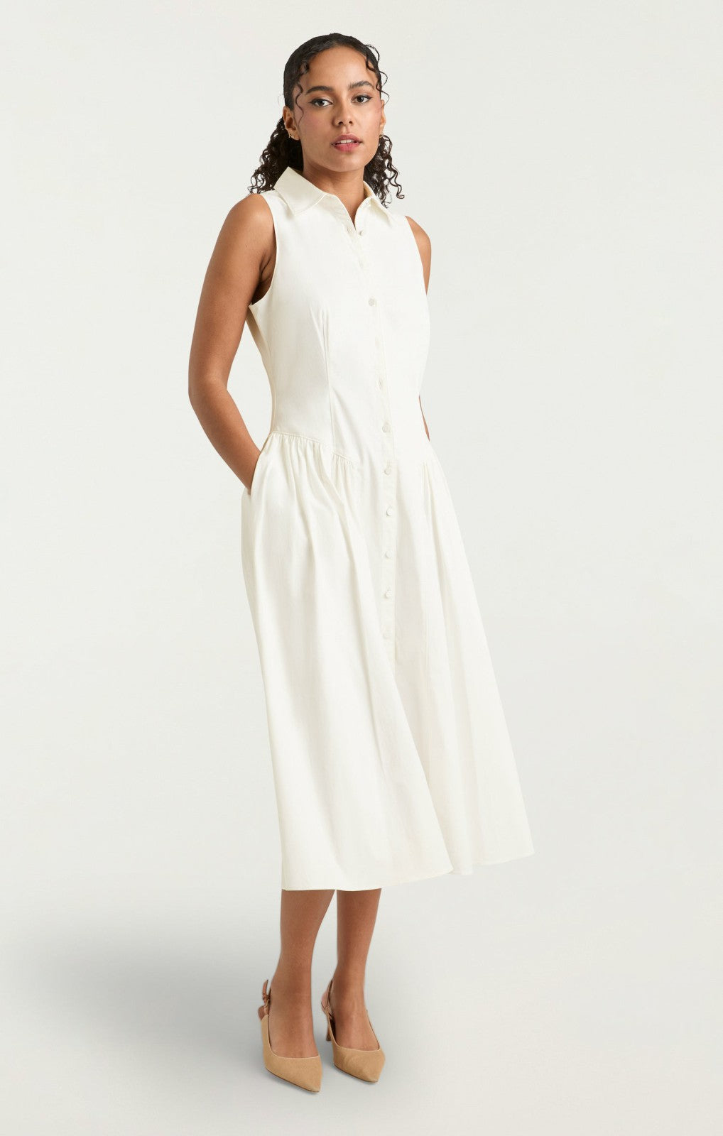 Losey Dress White