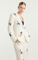 Falling Lilies Karlie Blazer Ivory/Navy