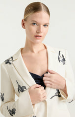 Falling Lilies Karlie Blazer Ivory/Navy