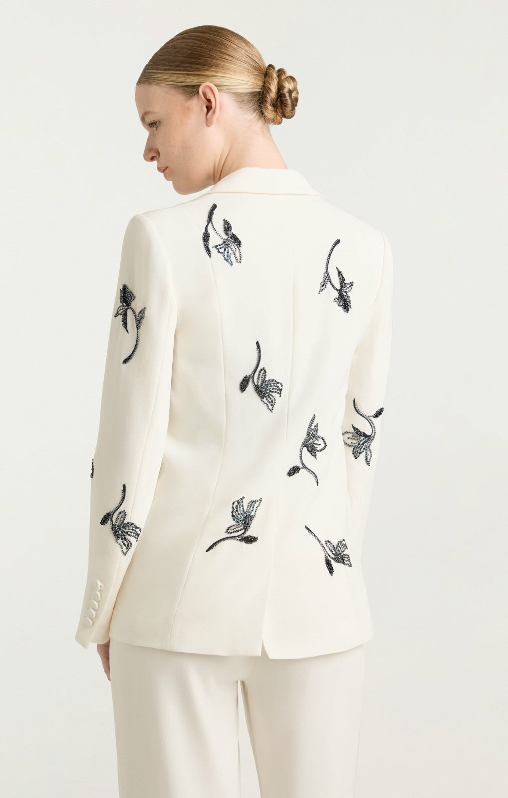 Falling Lilies Karlie Blazer Ivory/Navy