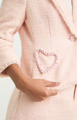 Beaded Heart Kalina Blazer Pale Flamingo