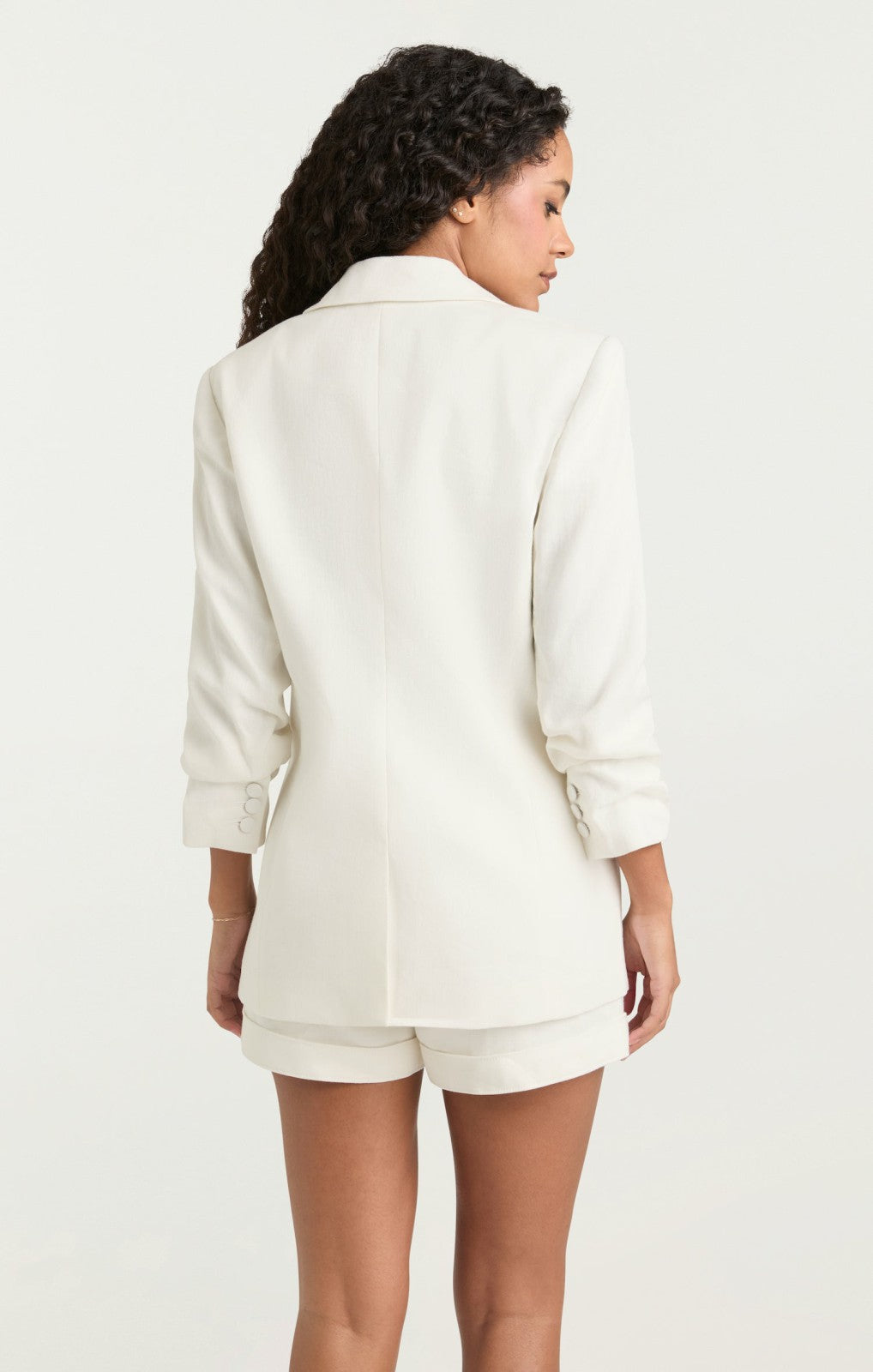 Linen Suiting Kylie Blazer Ivory