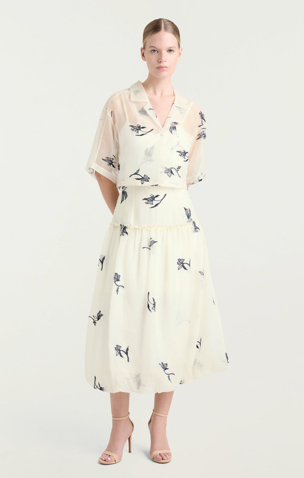 Heligan Top Ivory/Navy