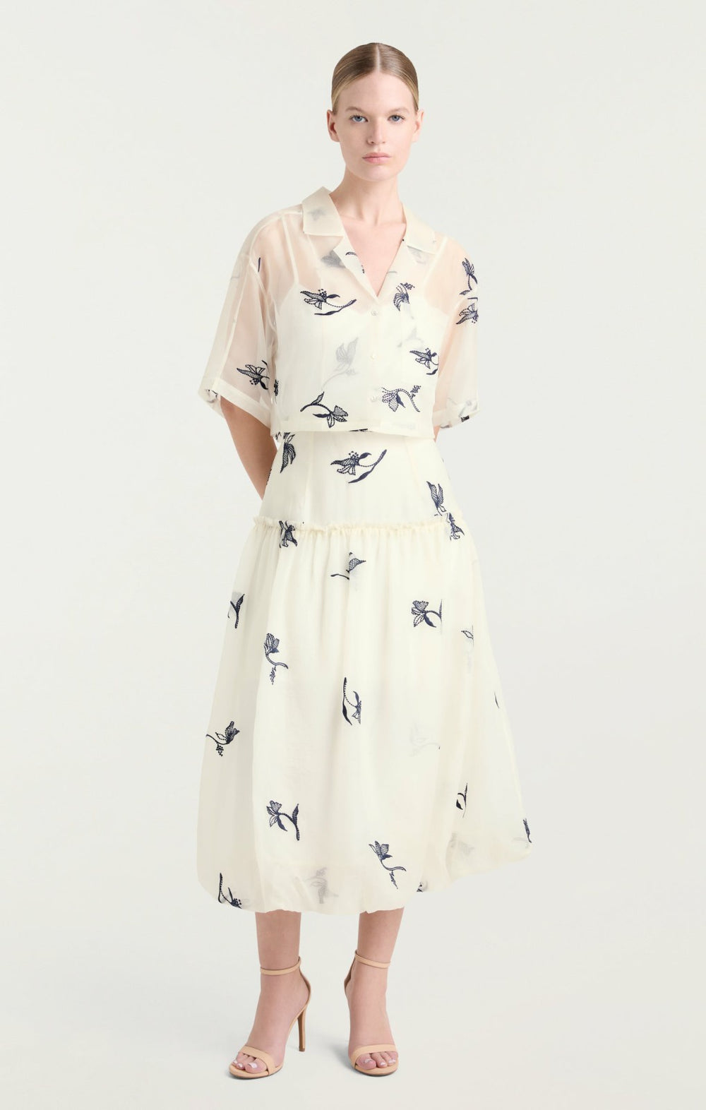 Heligan Top Ivory/Navy
