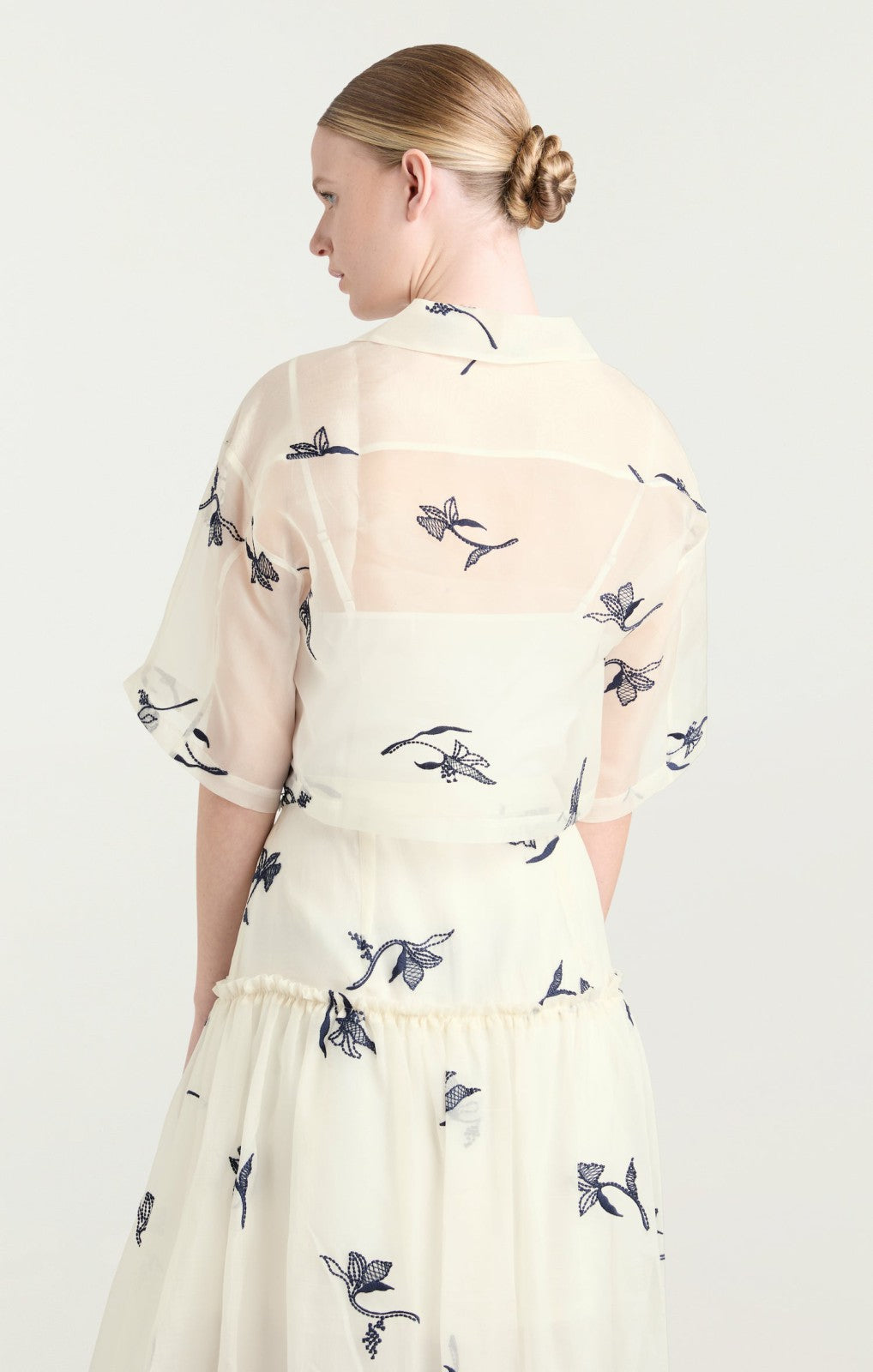 Heligan Top Ivory/Navy