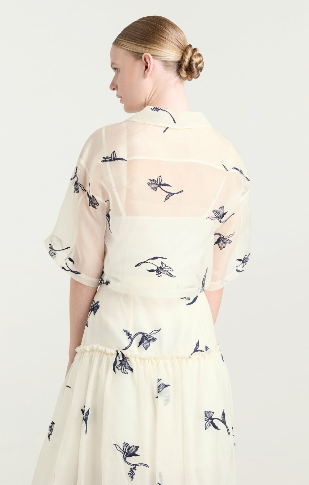 Heligan Top Ivory/Navy
