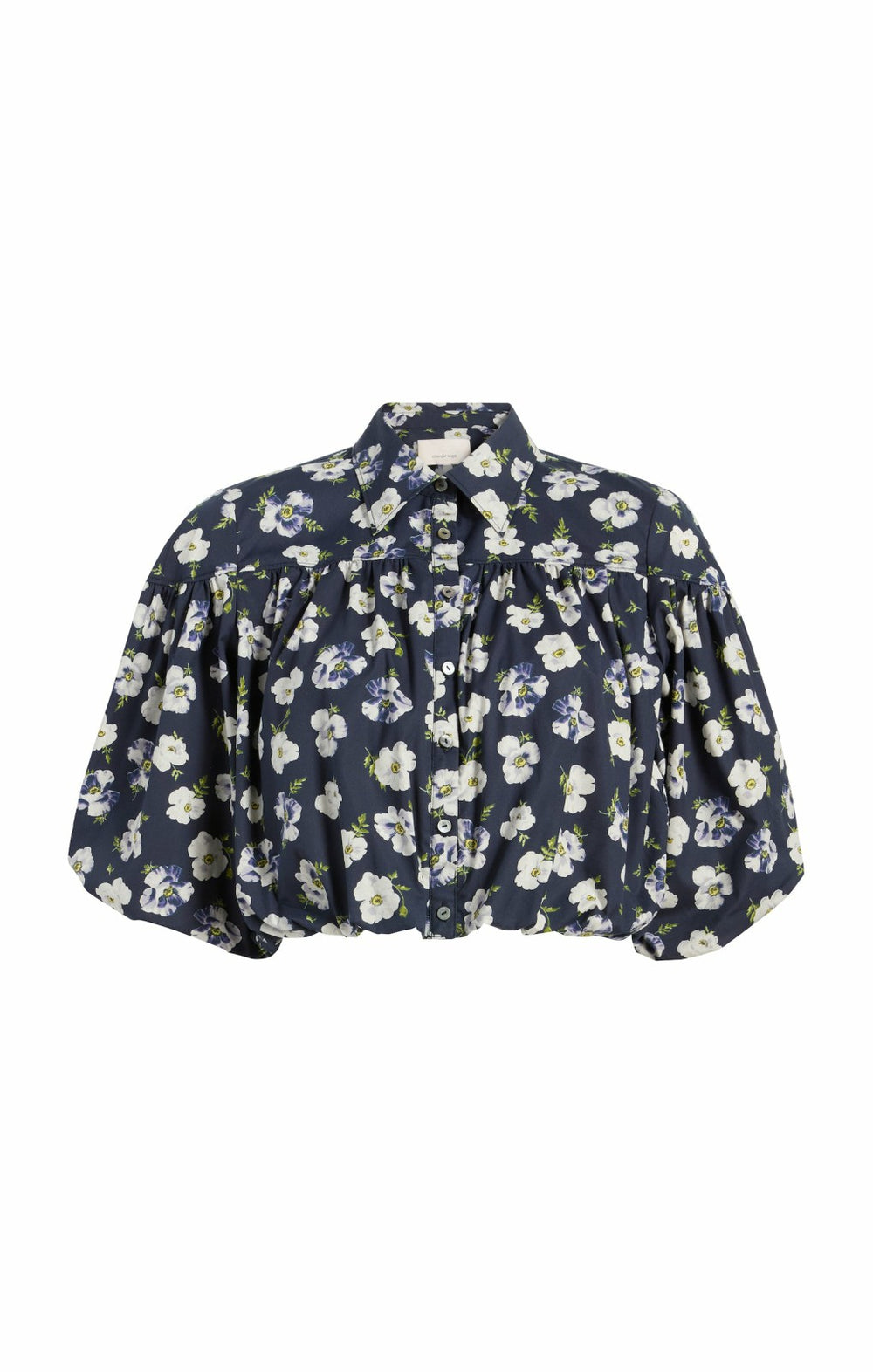 Mini Tossed Poppies Elysa Top Navy Multi