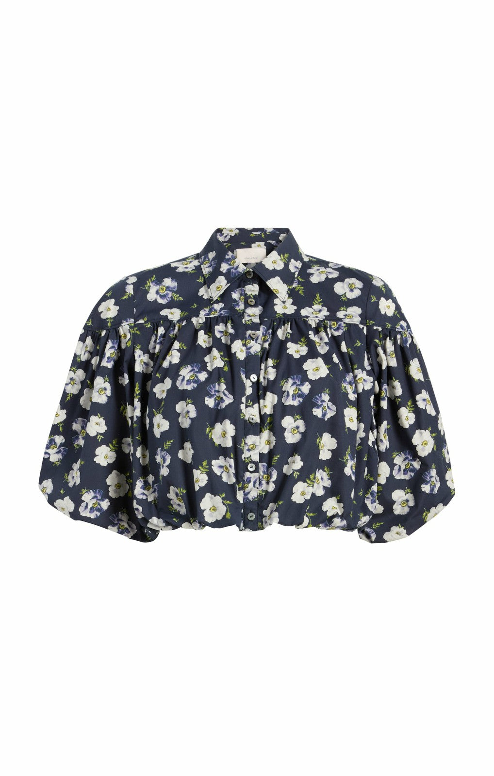 Mini Tossed Poppies Elysa Top Navy Multi