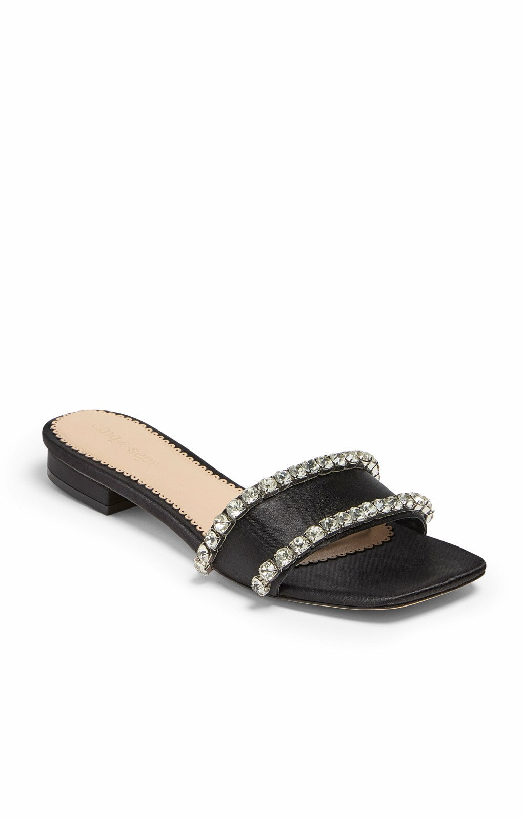 Catherine Crystal Slide Black/Clear