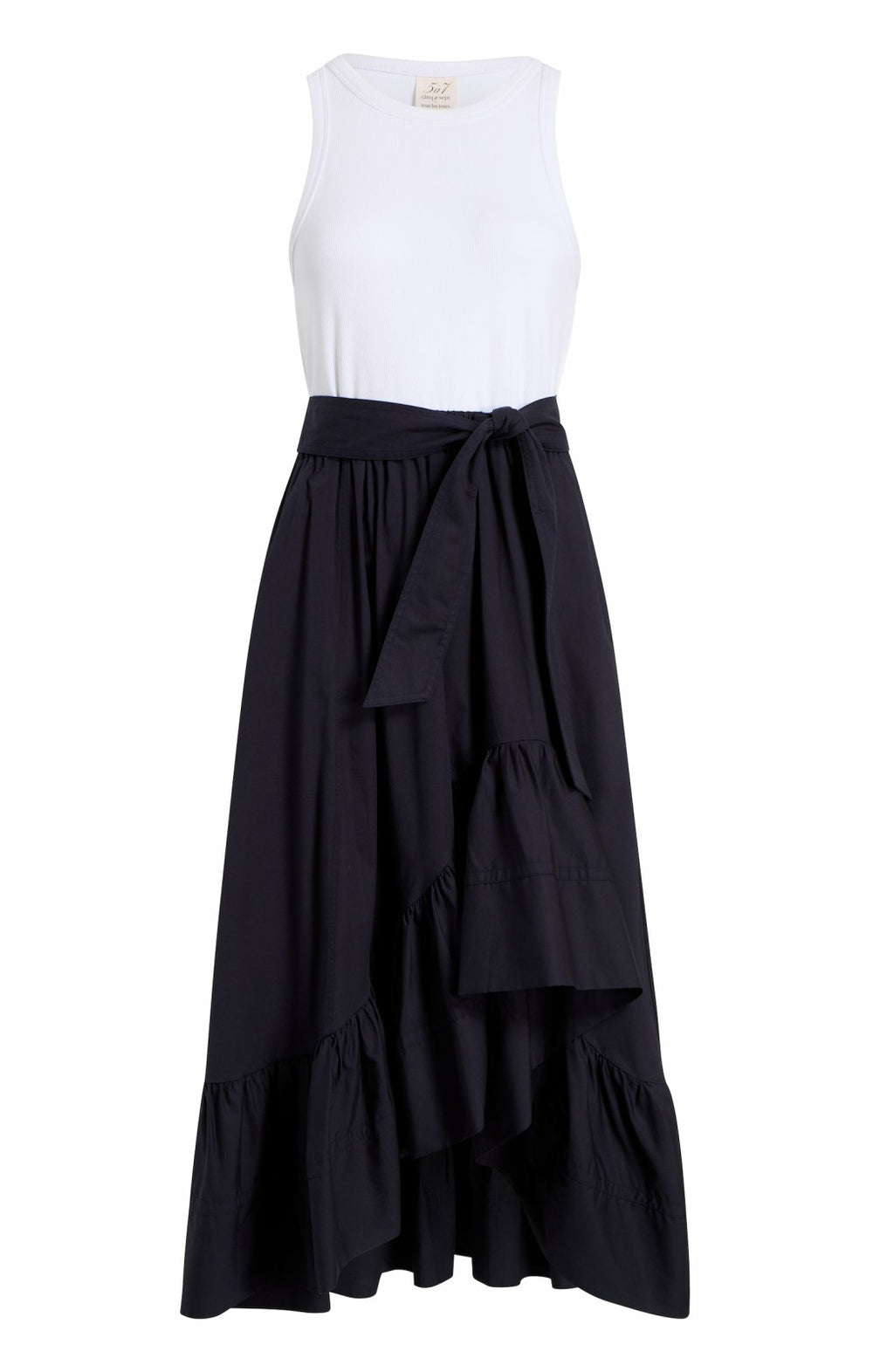 Zayla Dress White/Navy