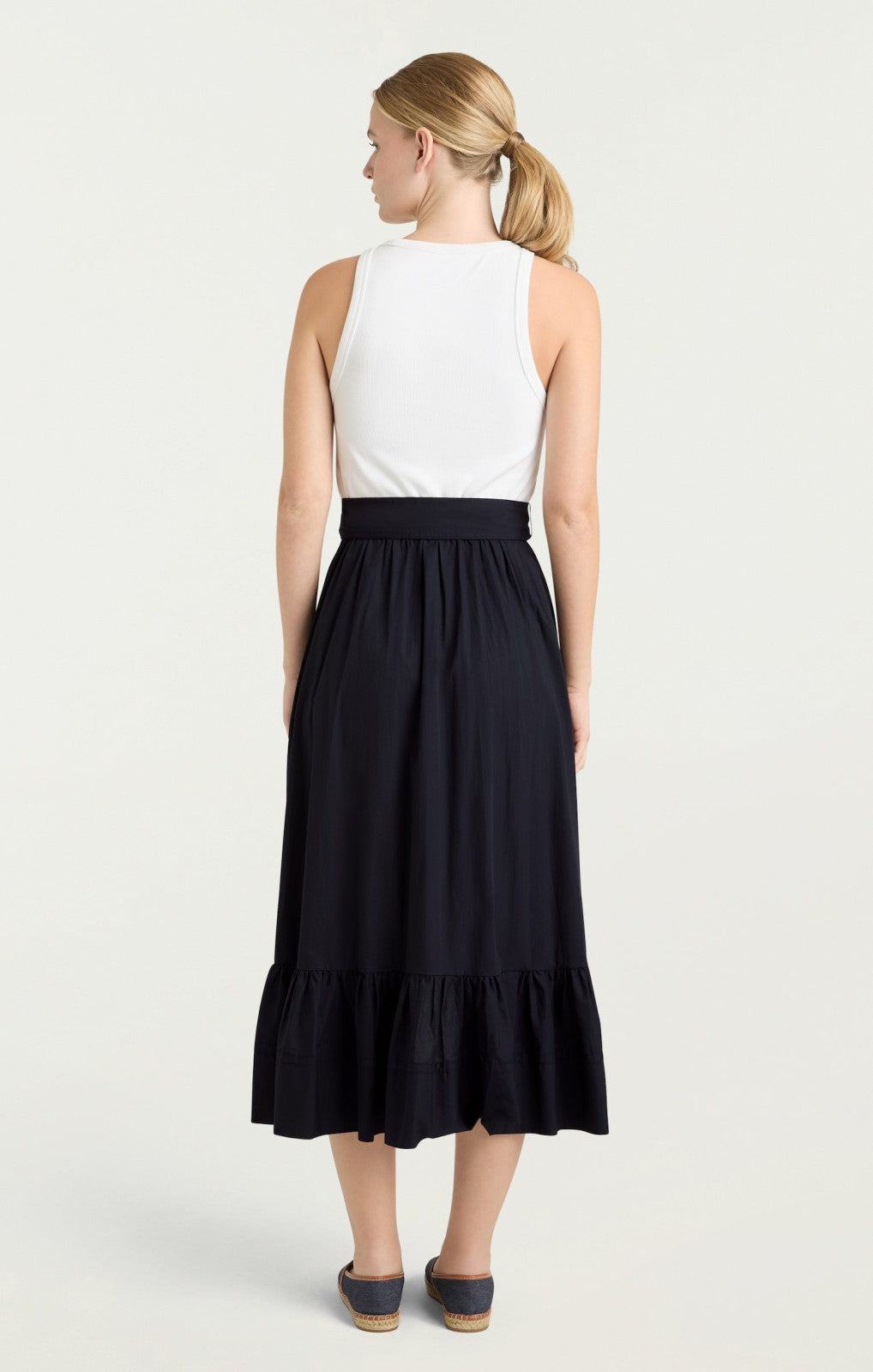 Zayla Dress White/Navy