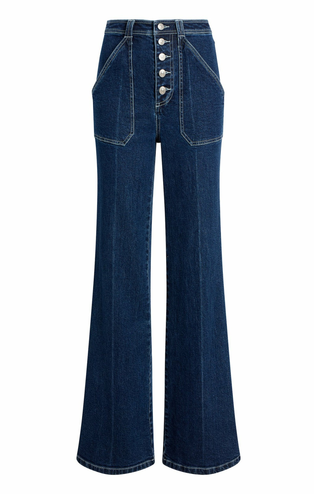 Tailors Crease Long Benji Pant Oceane/Ivory