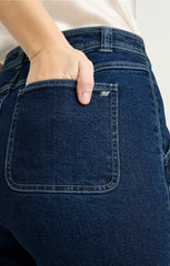 Tailors Crease Long Benji Pant Oceane/Ivory