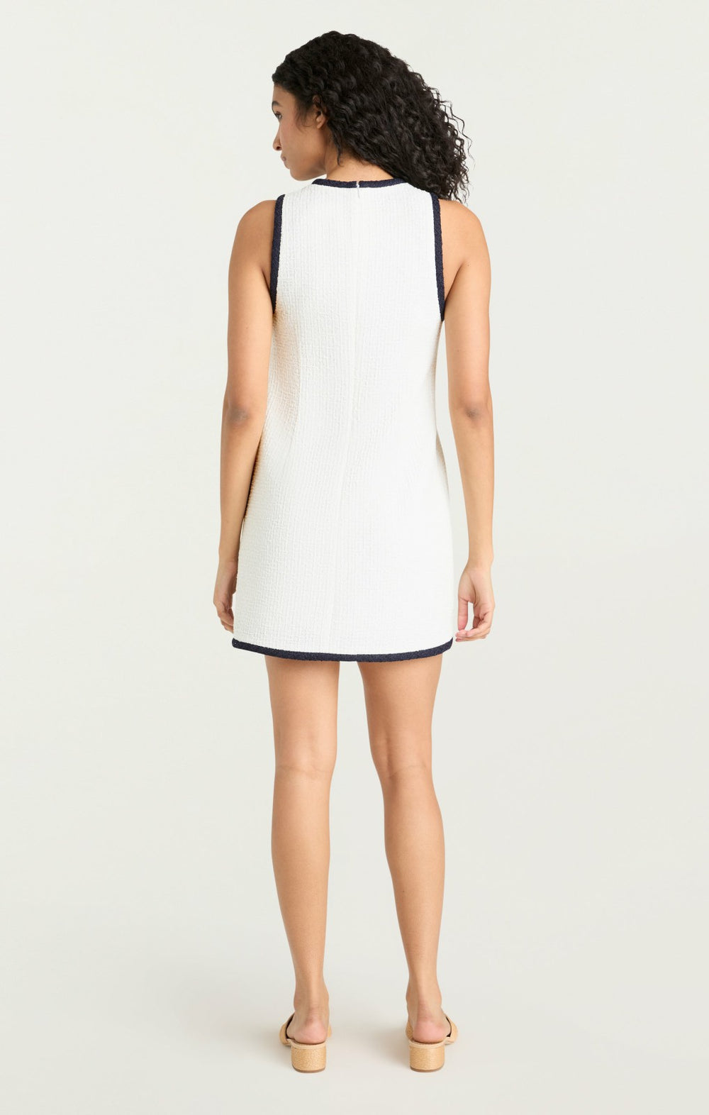 Contrast Auden Dress White/Navy