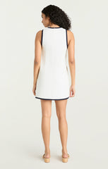 Contrast Auden Dress White/Navy