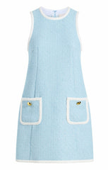 Contrast Auden Dress Whispering Sky /White