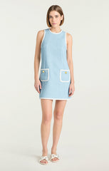 Contrast Auden Dress Whispering Sky /White