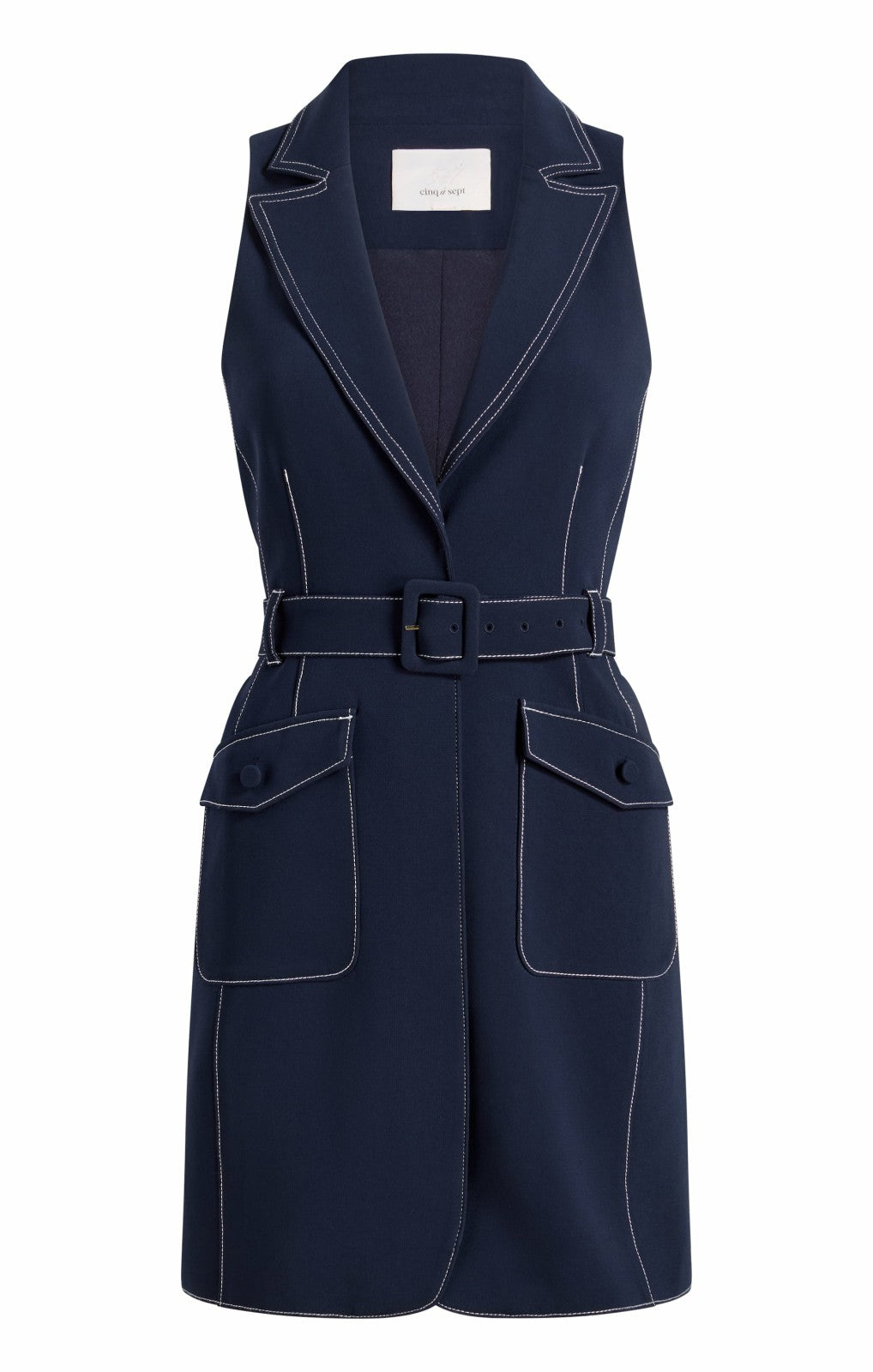 Belize Dress Navy/White