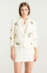 Crystal Ivy Le Petit Khloe Blazer Ivory/Yolk Multi
