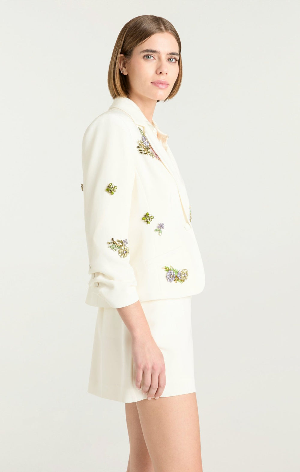 Crystal Ivy Le Petit Khloe Blazer Ivory/Yolk Multi