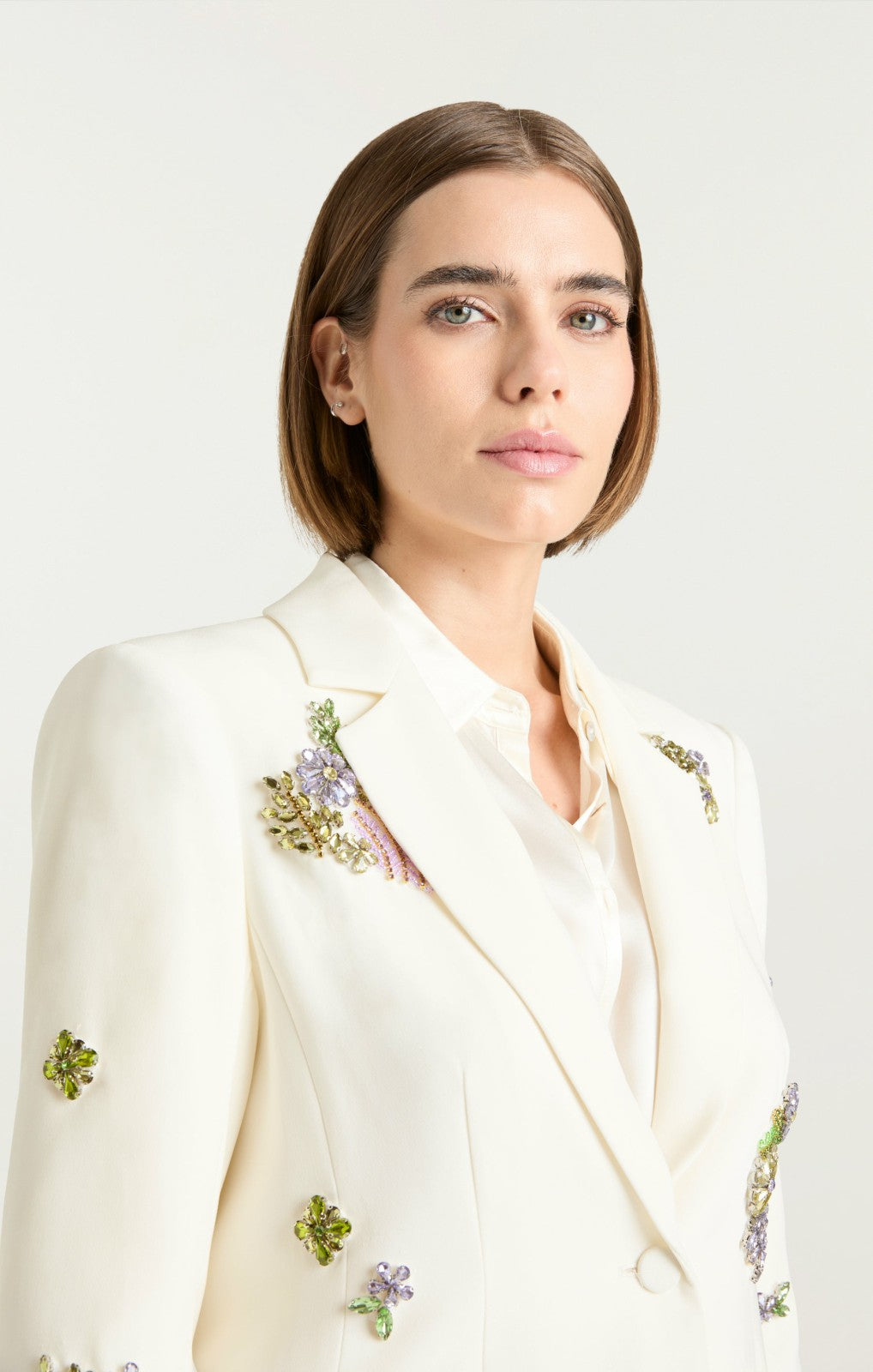 Crystal Ivy Le Petit Khloe Blazer Ivory/Yolk Multi