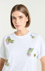 Crystal Ivy Shrunken Tee White/Yolk Multi