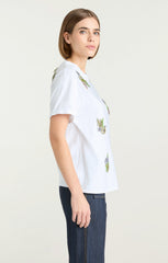 Crystal Ivy Shrunken Tee White/Yolk Multi