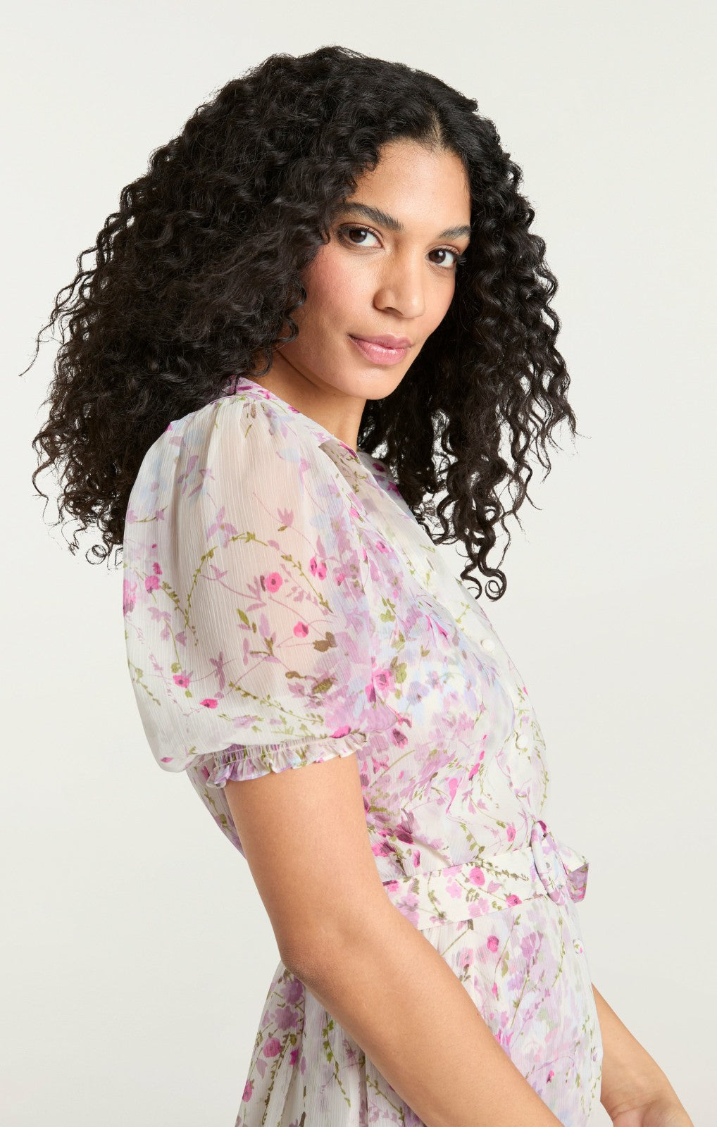 Midsummer Bloom Halbini Dress Ivory Multi