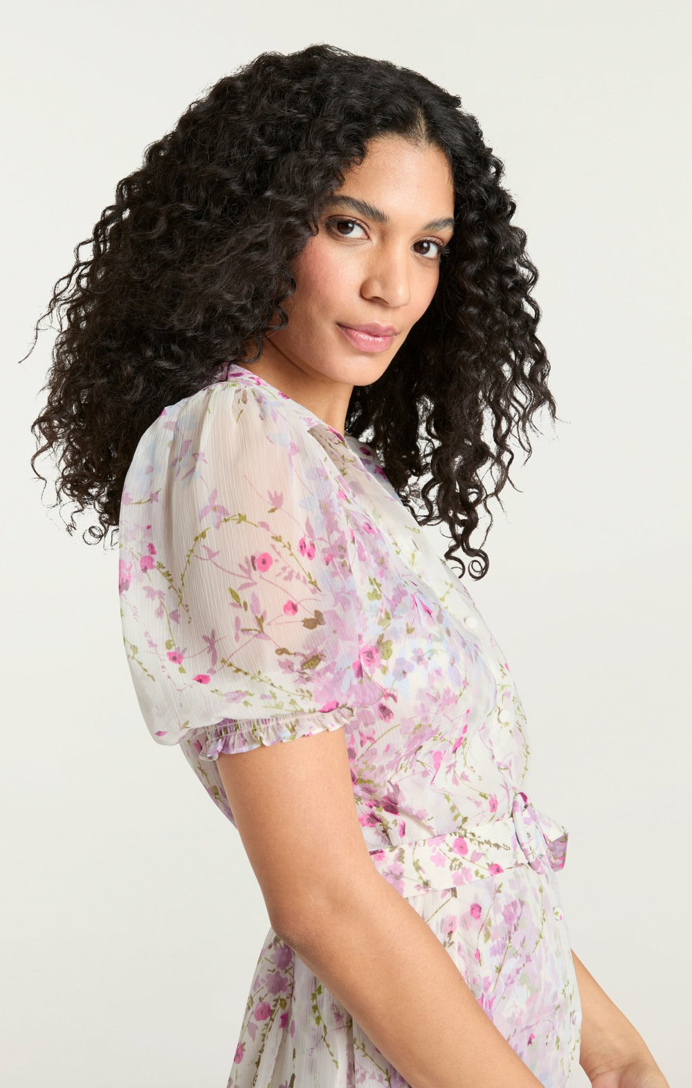 Midsummer Bloom Halbini Dress Ivory Multi