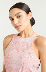 Scenic Toile Zoey Dress White/Cherry Tomato