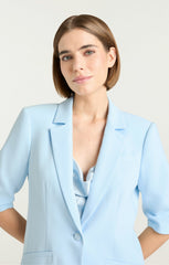 Short Sleeve Khloe Blazer Whispering Sky Multi