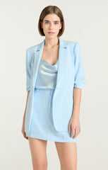 Short Sleeve Khloe Blazer Whispering Sky Multi