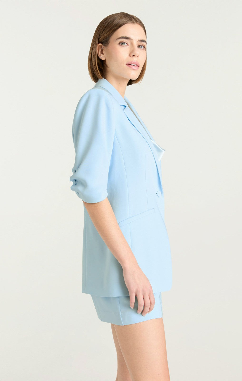 Short Sleeve Khloe Blazer Whispering Sky Multi