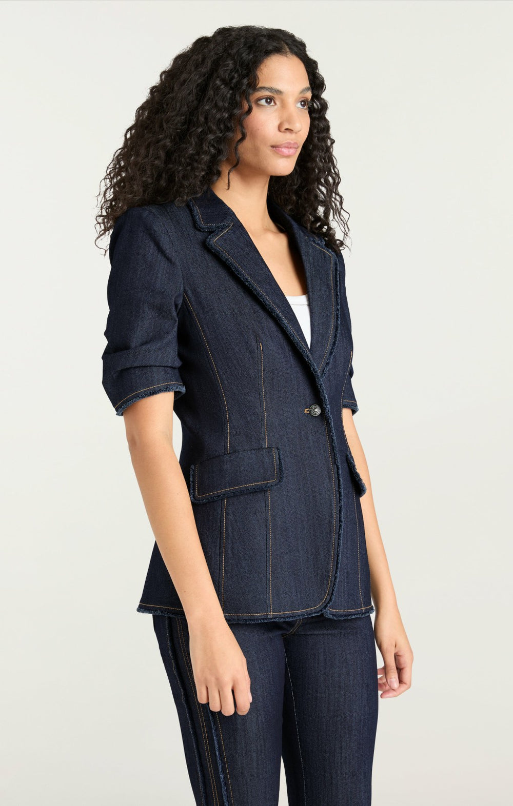 Short Sleeve Sallie Blazer Indigo