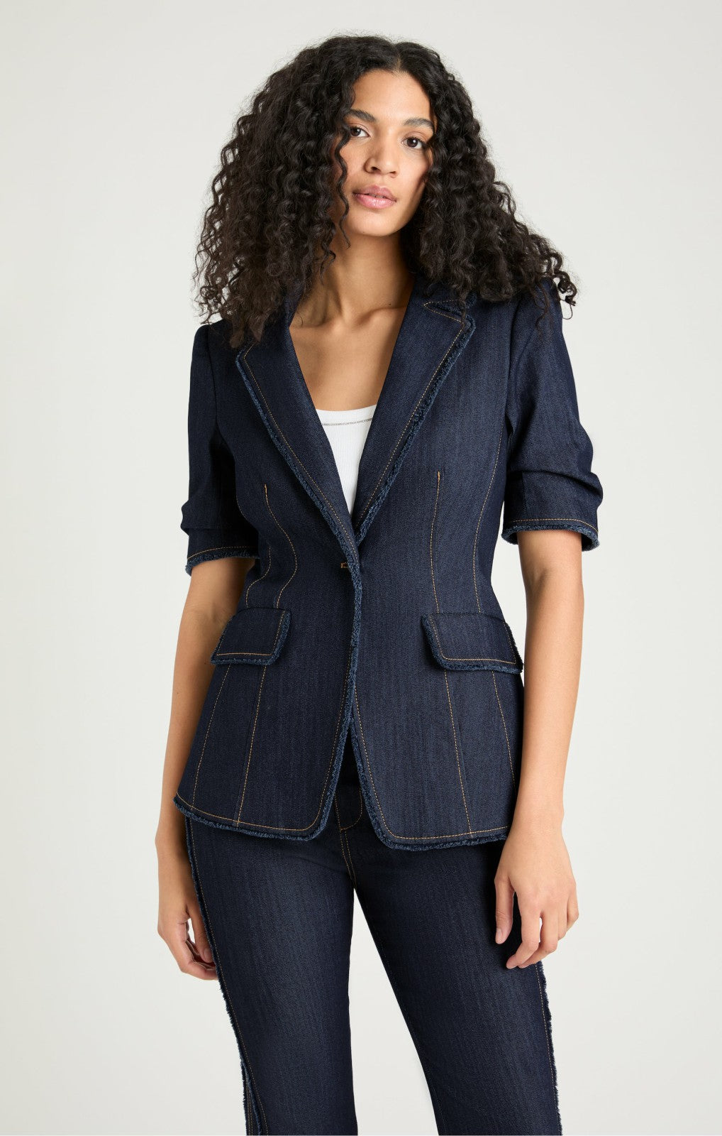 Short Sleeve Sallie Blazer Indigo