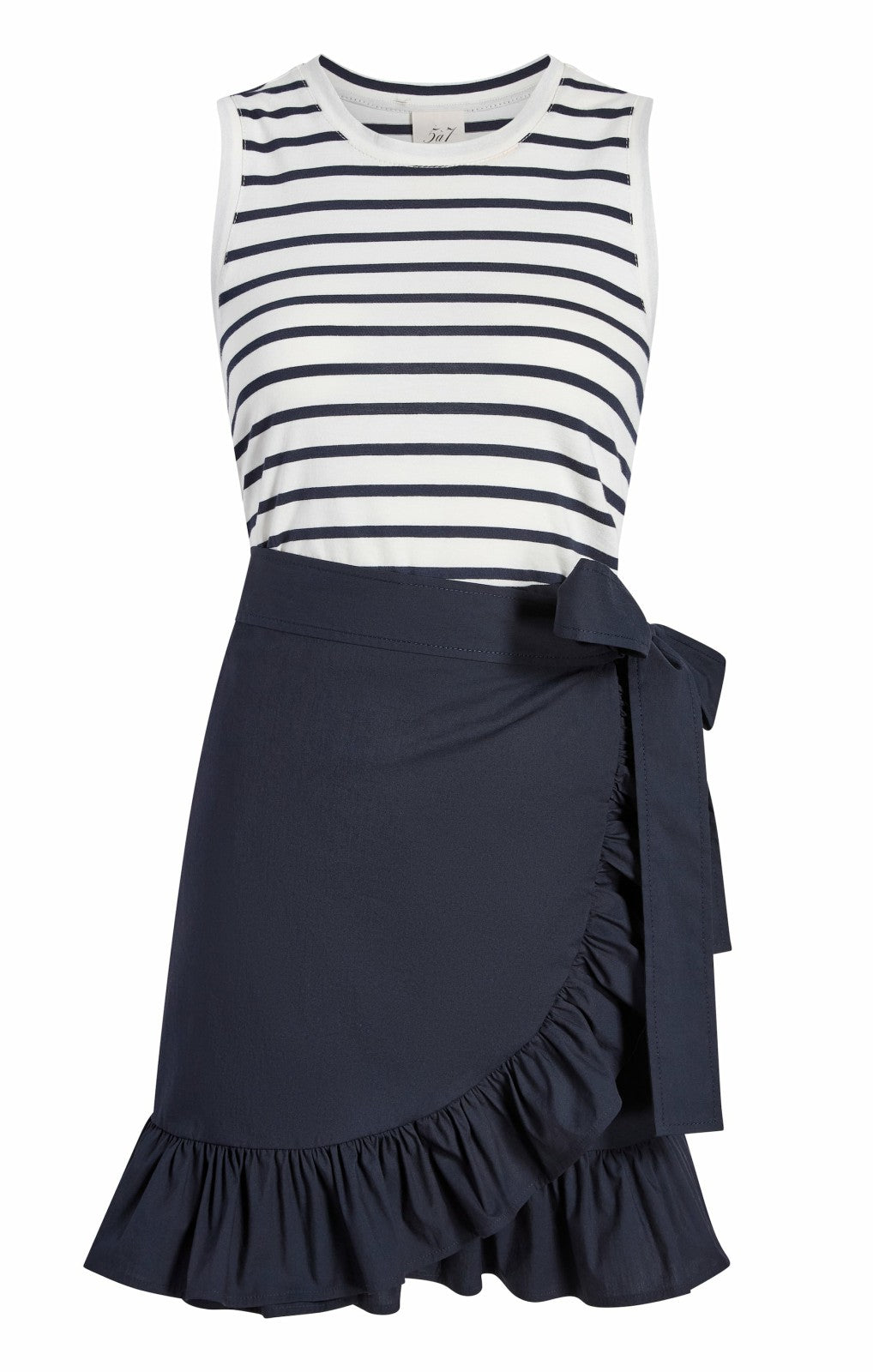 Stripe Mahlia Dress Navy/Navy